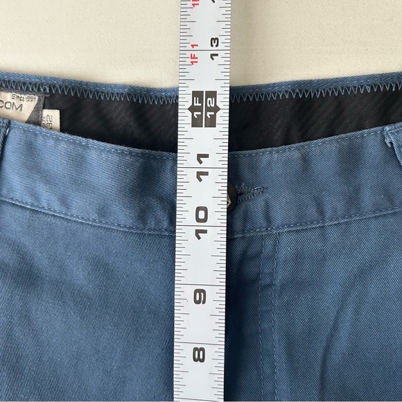 Volcom Men's Flat Front Chino Shorts Casual Blue Size 32 - Picture 12 of 16